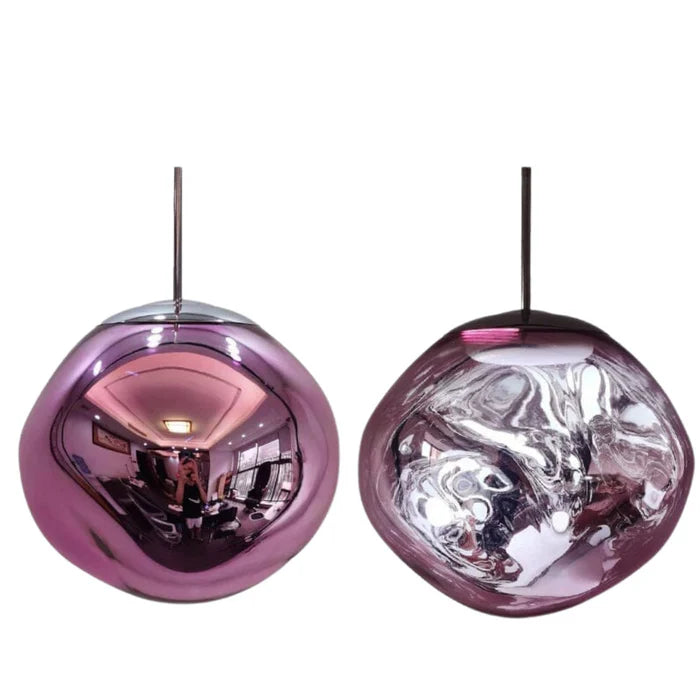 Conjunto Completo Lustre Pendente Moderno Luxuoso Lava Glass - Neohousi