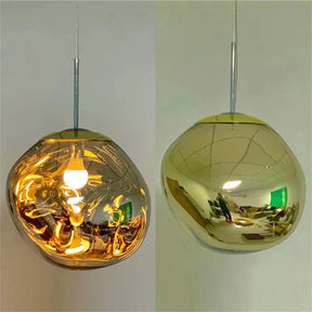 Conjunto Completo Lustre Pendente Moderno Luxuoso Lava Glass - Neohousi