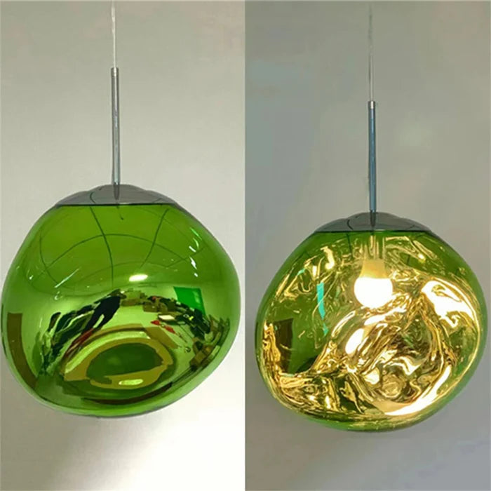 Conjunto Completo Lustre Pendente Moderno Luxuoso Lava Glass - Neohousi