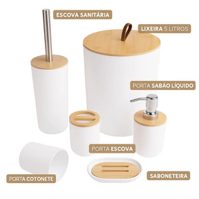 Conjunto para Banheiro Bambu Soft - 6 Peças - Neohousi