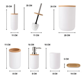 Conjunto para Banheiro Bambu Soft - 6 Peças - Neohousi