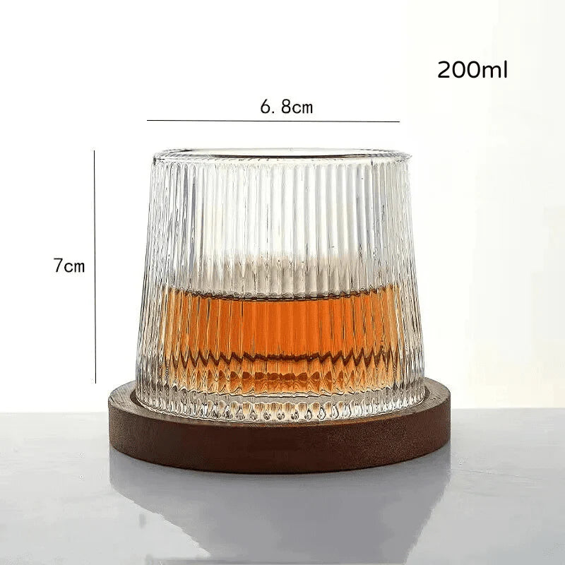 Copo de Whisky Cristal com Base Rotativa - Neohousi