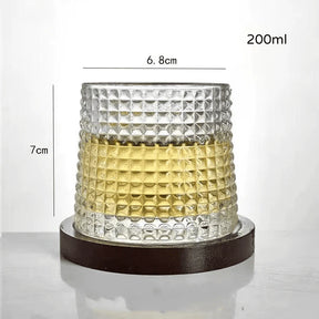 Copo de Whisky Cristal com Base Rotativa - Neohousi
