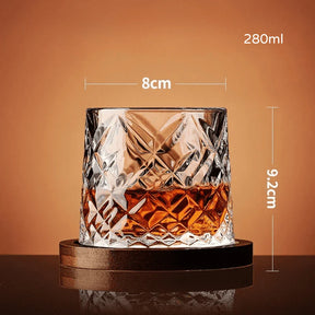 Copo de Whisky Cristal com Base Rotativa - Neohousi