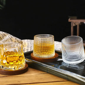 Copo de Whisky Cristal com Base Rotativa - Neohousi