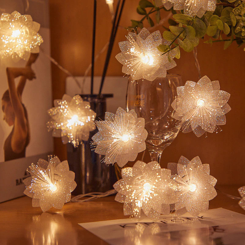 Cordão de Luz Led com Flores - Neohousi