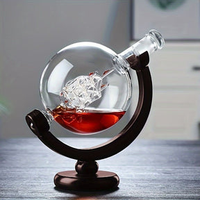 Decanter Whisky Globo Conjunto Recipiente de Vidro - Neohousi