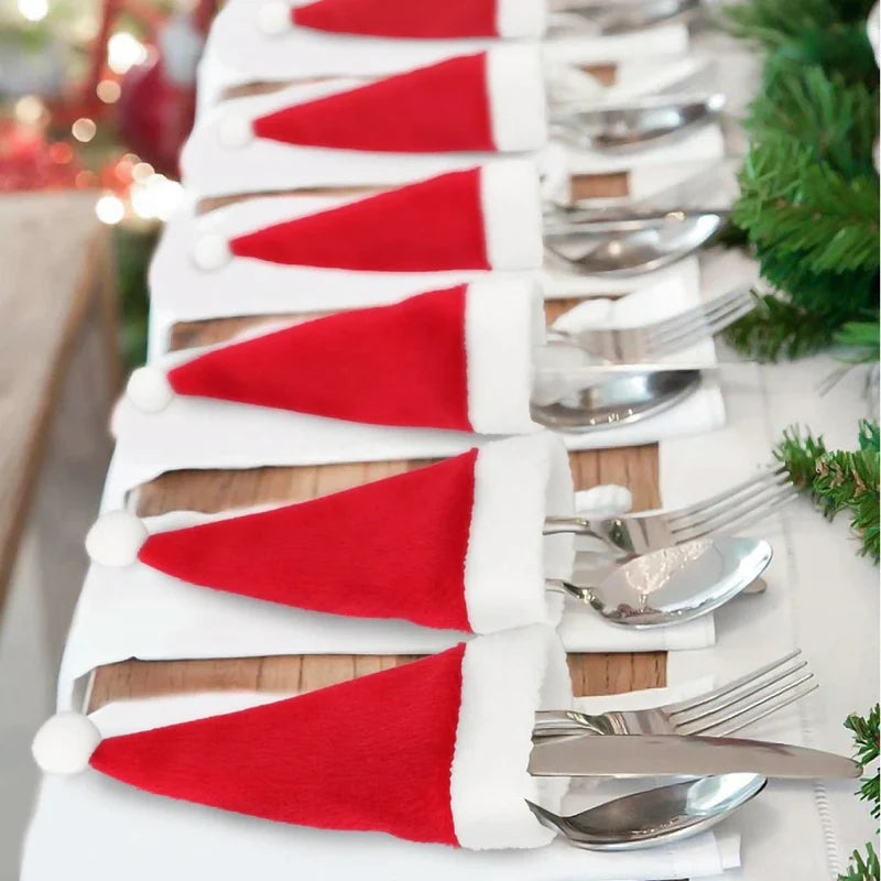 Decoração Mesa Posta Natal Kit de Proteção Talheres - Neohousi