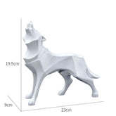 Escultura Decorativa Lobo Uivando - Neohousi