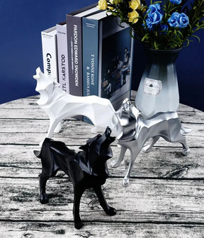 Escultura Decorativa Lobo Uivando - Neohousi
