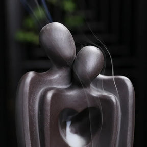 Escultura Decorativa Paixão com Porta Incenso - Efeito Cascata - Neohousi