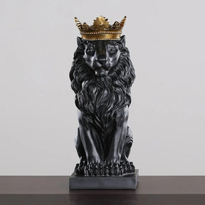 Estatueta Decorativa Leão Imperador - Neohousi