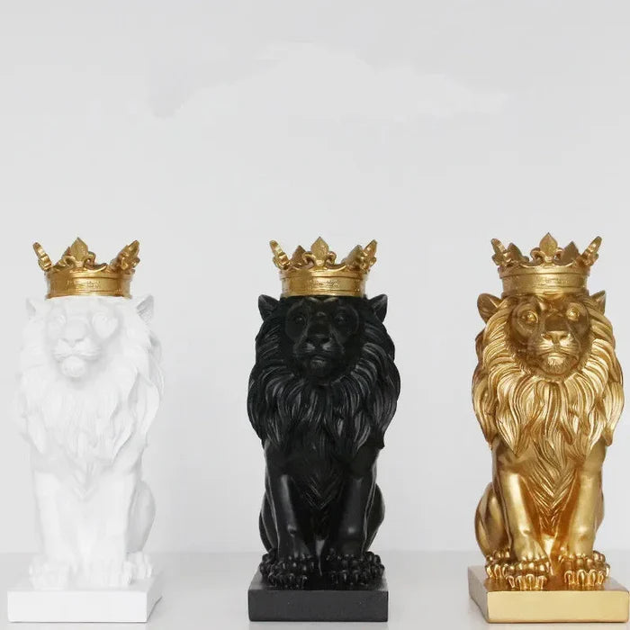 Estatueta Decorativa Leão Imperador - Neohousi