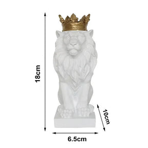 Estatueta Decorativa Leão Imperador - Neohousi