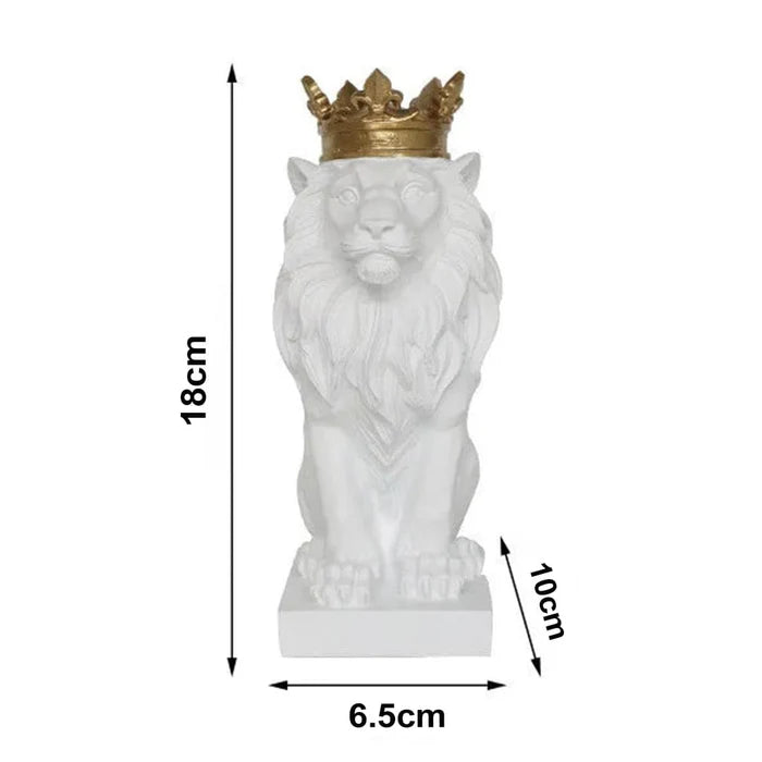 Estatueta Decorativa Leão Imperador - Neohousi