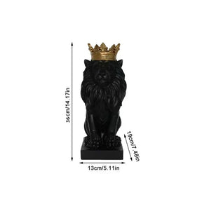 Estatueta Decorativa Leão Imperador - Neohousi