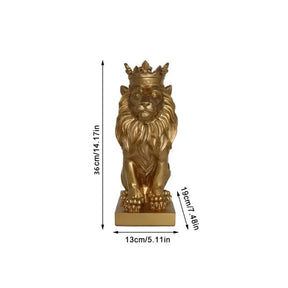 Estatueta Decorativa Leão Imperador - Neohousi
