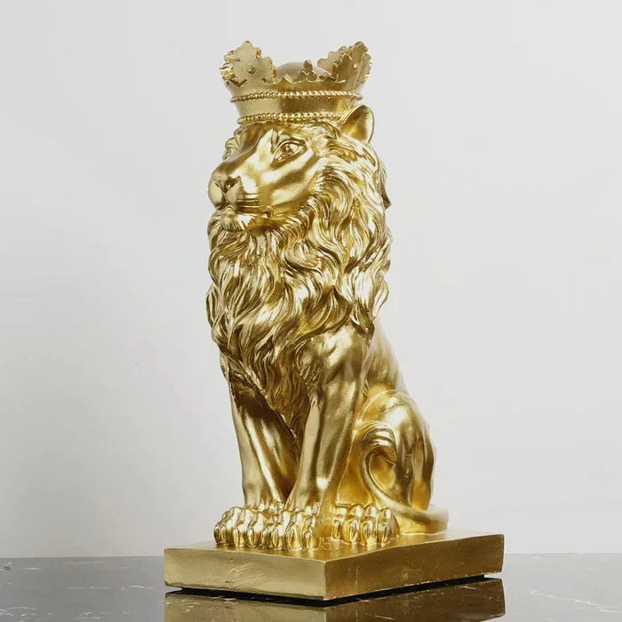 Estatueta Decorativa Leão Imperador - Neohousi