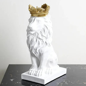 Estatueta Decorativa Leão Imperador - Neohousi