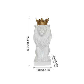 Estatueta Decorativa Leão Imperador - Neohousi