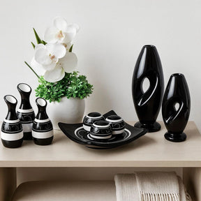 Jogo de Cerâmica Completo 9 Peças Decorativo - Neohousi