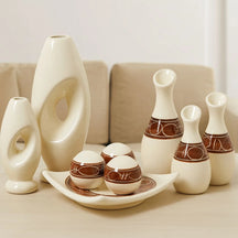 Jogo de Cerâmica Completo 9 Peças Decorativo - Neohousi