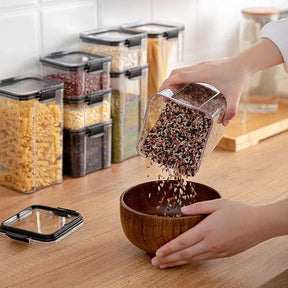 Kit 9 Potes Herméticos Transparente para Armazenamento de Alimentos - Neohousi