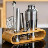 Kit Bartender 10 Peças de Aço Inox com Suporte de Bambu Neohousi - Neohousi