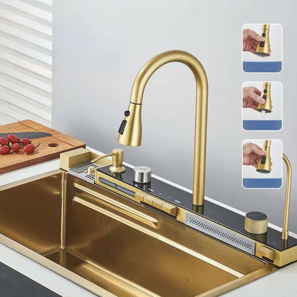 Kit Cuba Gourmet AquaTech Smart Pro Aço Inox com Torneira Flexível - Neohousi