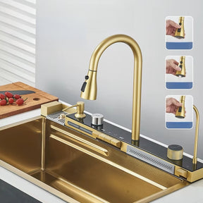 Kit Cuba Gourmet AquaTech Smart Pro Aço Inox com Torneira Flexível - Neohousi