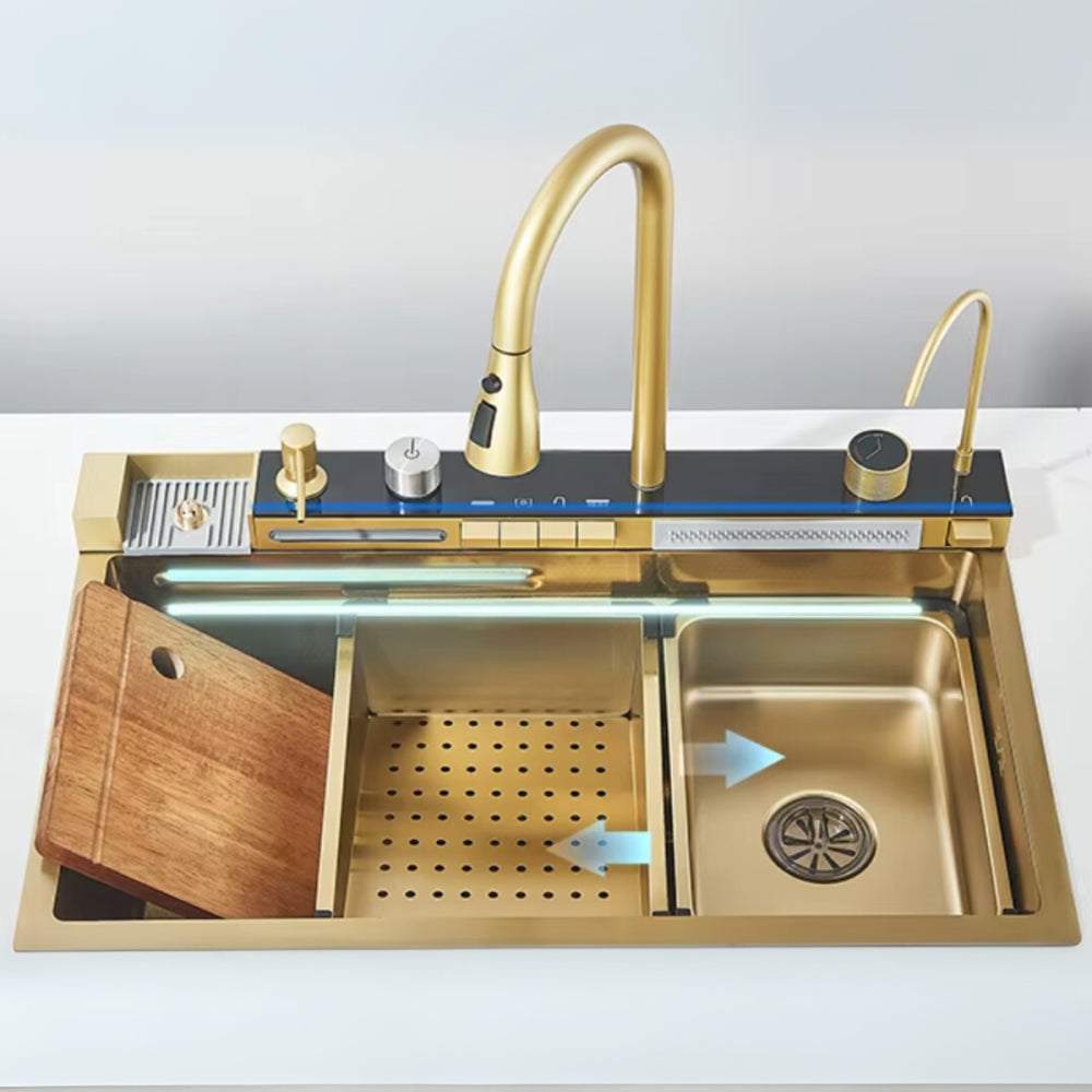 Kit Cuba Gourmet AquaTech Smart Pro Aço Inox com Torneira Flexível - Neohousi