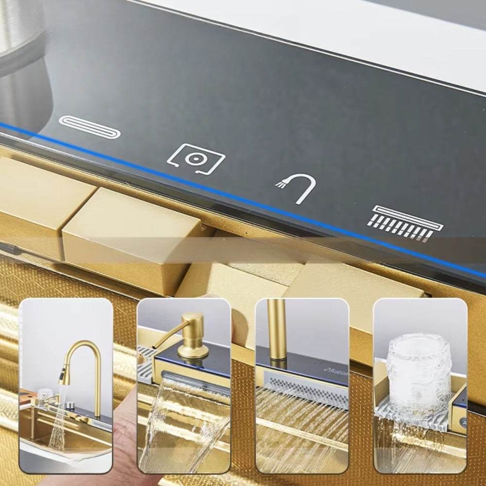 Kit Cuba Gourmet AquaTech Smart Pro Aço Inox com Torneira Flexível - Neohousi