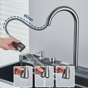 Kit Cuba Gourmet AquaTech Smart Pro Aço Inox com Torneira Flexível - Neohousi