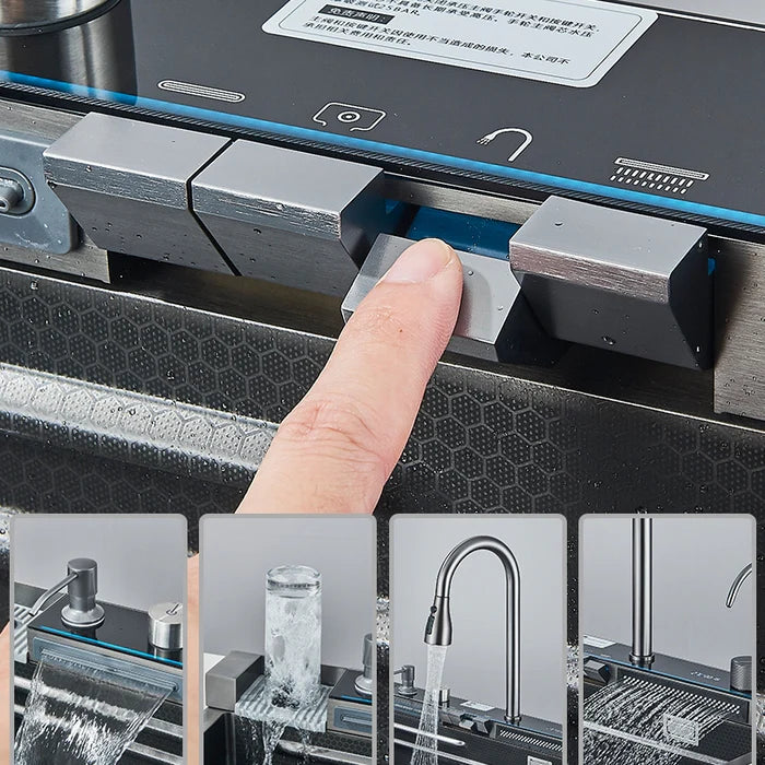 Kit Cuba Gourmet AquaTech Smart Pro Aço Inox com Torneira Flexível - Neohousi