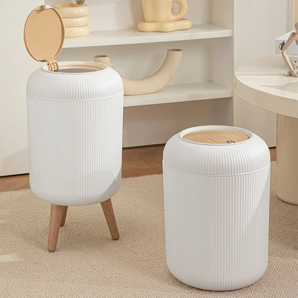 Lixeira Decorativa Automática Madeira com Sensor 10L