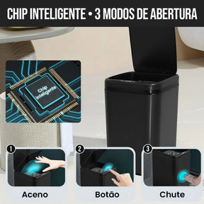 Lixeira Inteligente SmartBin com Sensor de Movimento Recarregável USB - Neohousi
