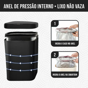 Lixeira Inteligente SmartBin com Sensor de Movimento Recarregável USB - Neohousi