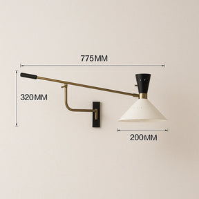 Luminária Arandela Moderna Minimalista Articulada Metal Vecto