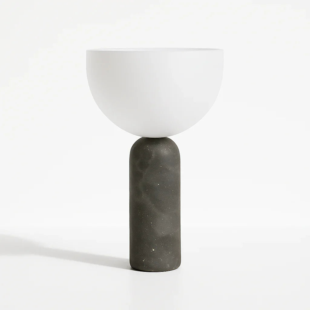 Luminária de Mesa Abajur Moderna Minimalista Mármore Vidro Velora