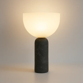 Luminária de Mesa Abajur Moderna Minimalista Mármore Vidro Velora