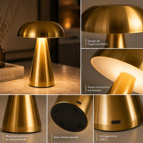 Luminária de mesa sem fio Aureli com LED integrado de 3W