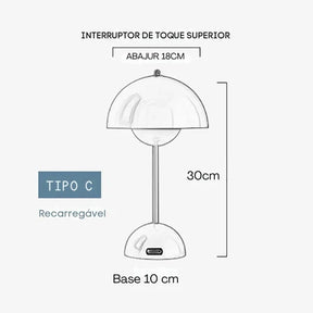 Luminária de Mesa Led Touch Lumi Dome - Neohousi