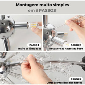 Lustre Pendente Dente de Leão