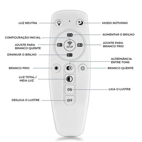 Lustre Pendente Nexus em LED com Controle Remoto - Neohousi
