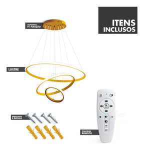 Lustre Pendente Nexus em LED com Controle Remoto - Neohousi