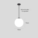 Lustre Pendente Esfera Led - Neohousi