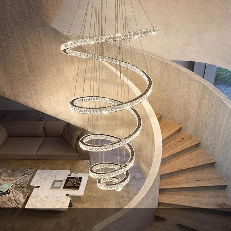 Lustre Pendente Espiral de Cristal Dubai - Neohousi