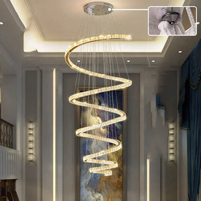 Lustre Pendente Espiral de Cristal Dubai - Neohousi