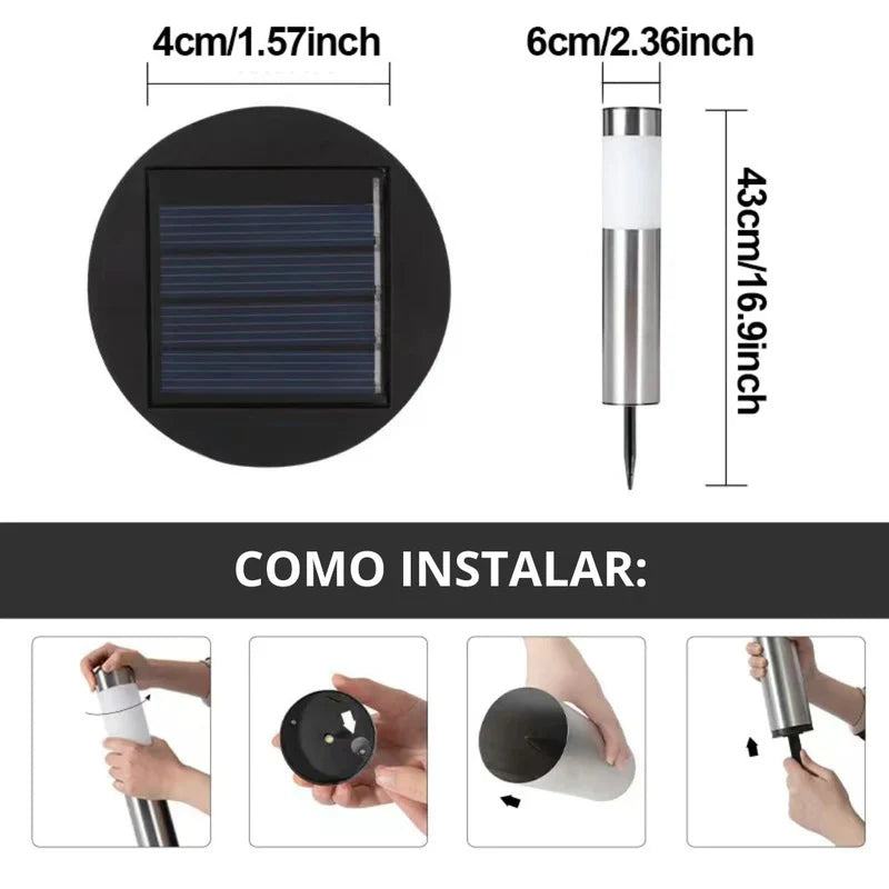 Luz Solar Para Jardim A Prova De Água - Neohousi