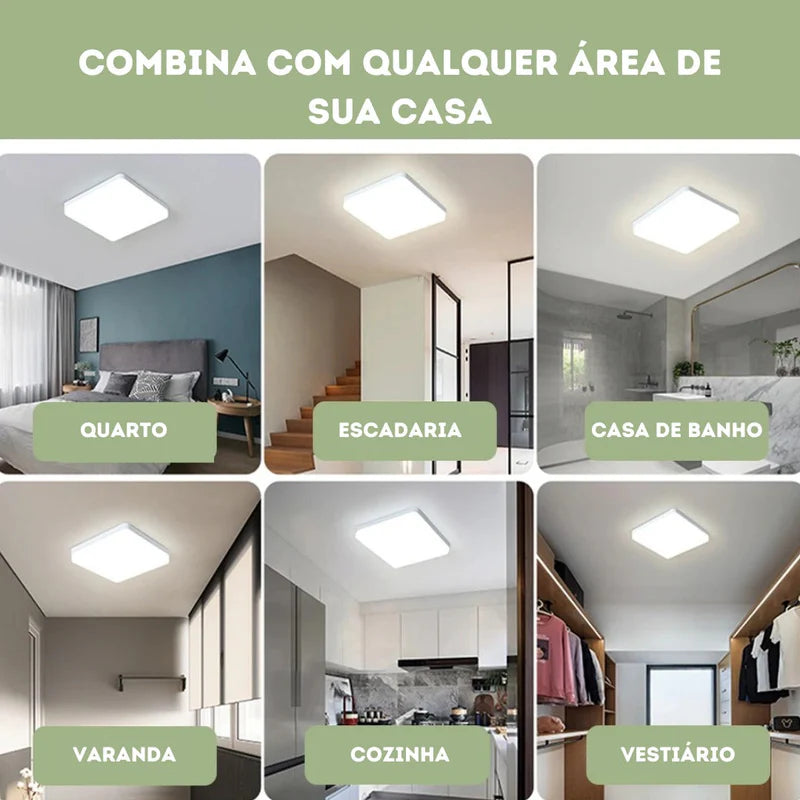 Plafon Quadrado Slim Led - Neohousi